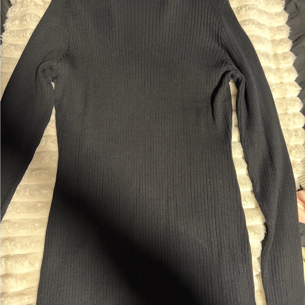 Wild Fable Charcoal Ribbed Knit Top